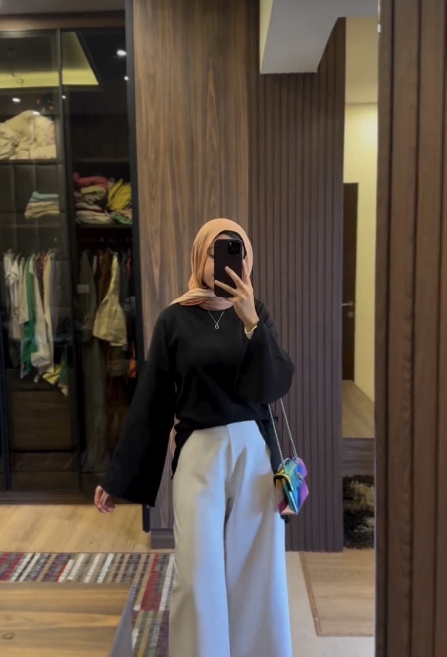 Crinkle blouse - Black