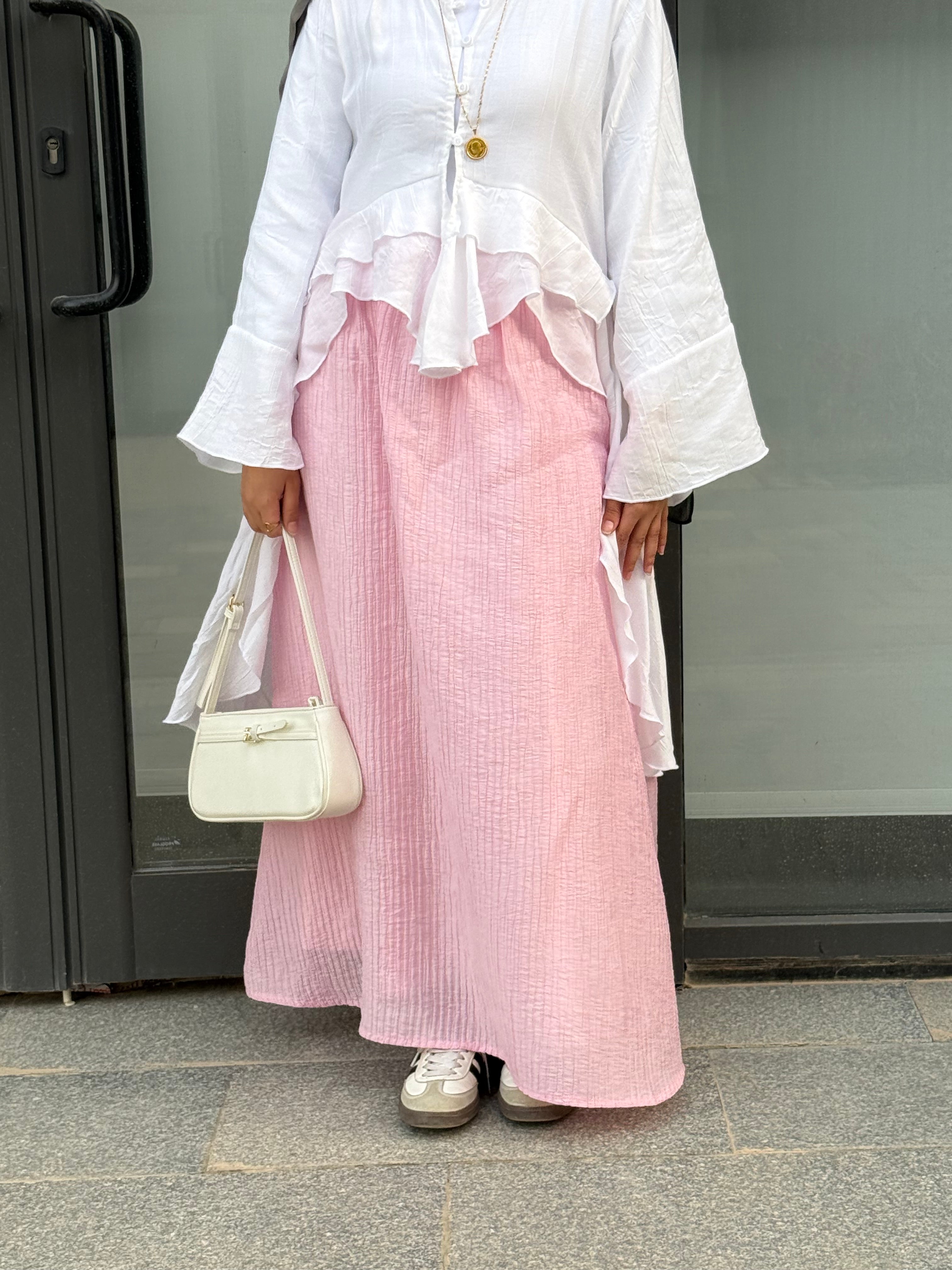 Crushed Skirt - Pink (Pre-Order)