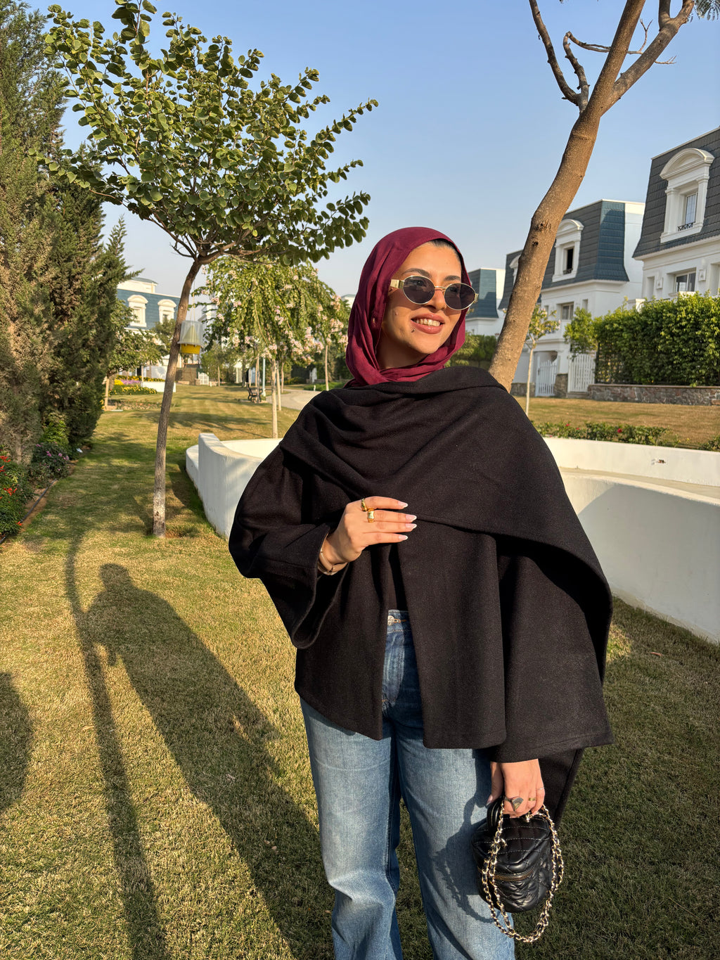 Nabeela Shawl Coat — Black