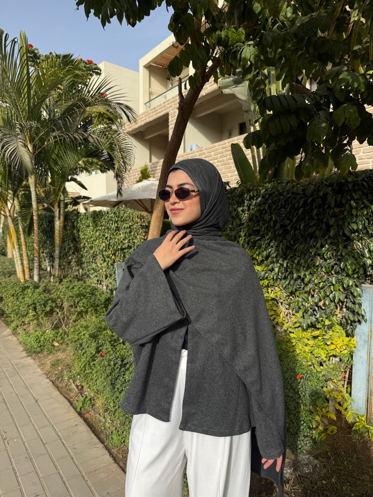 Scarf Coat - Grey