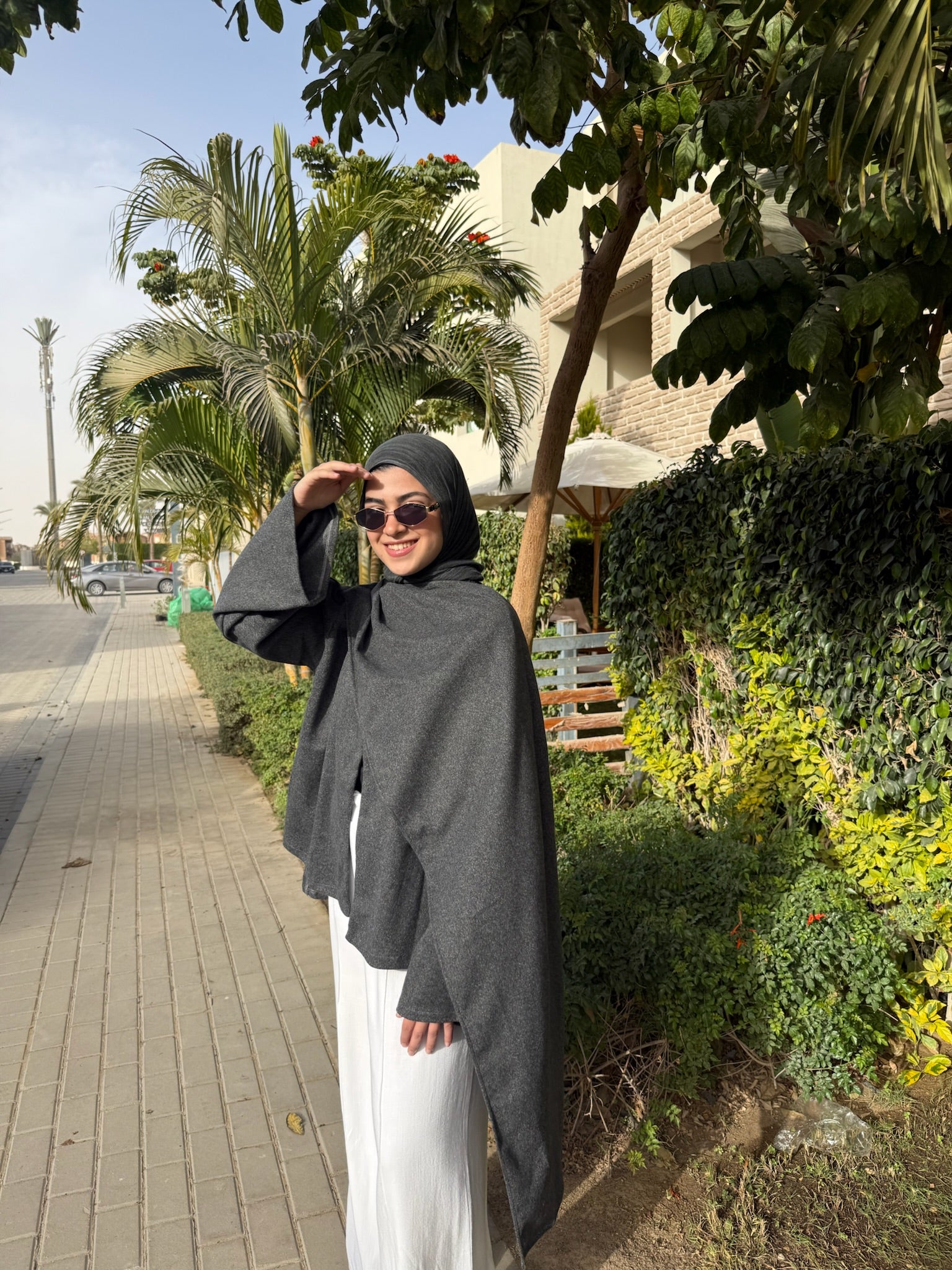 Scarf Coat - Grey