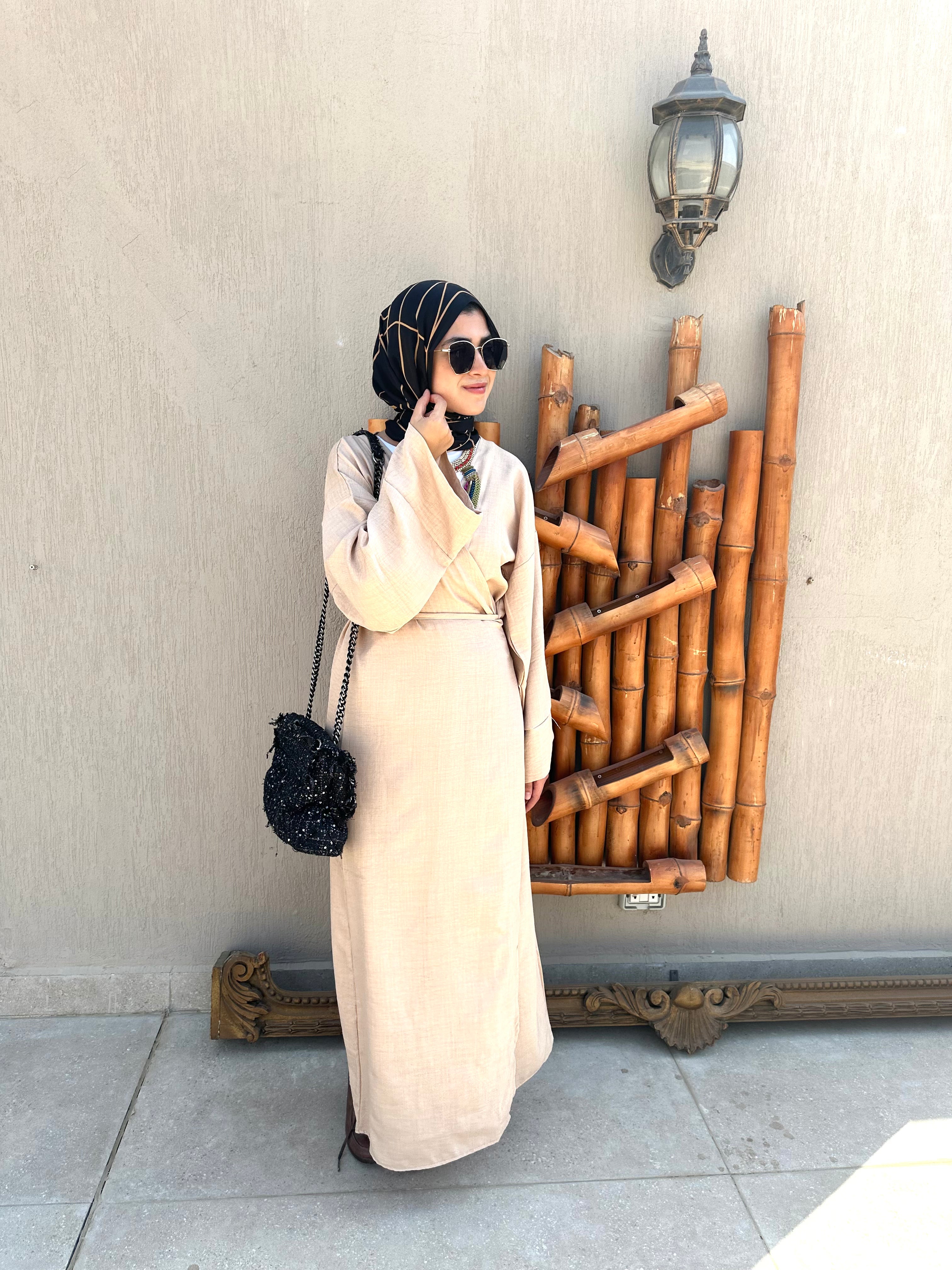 Nature Wrapped Dress -Beige