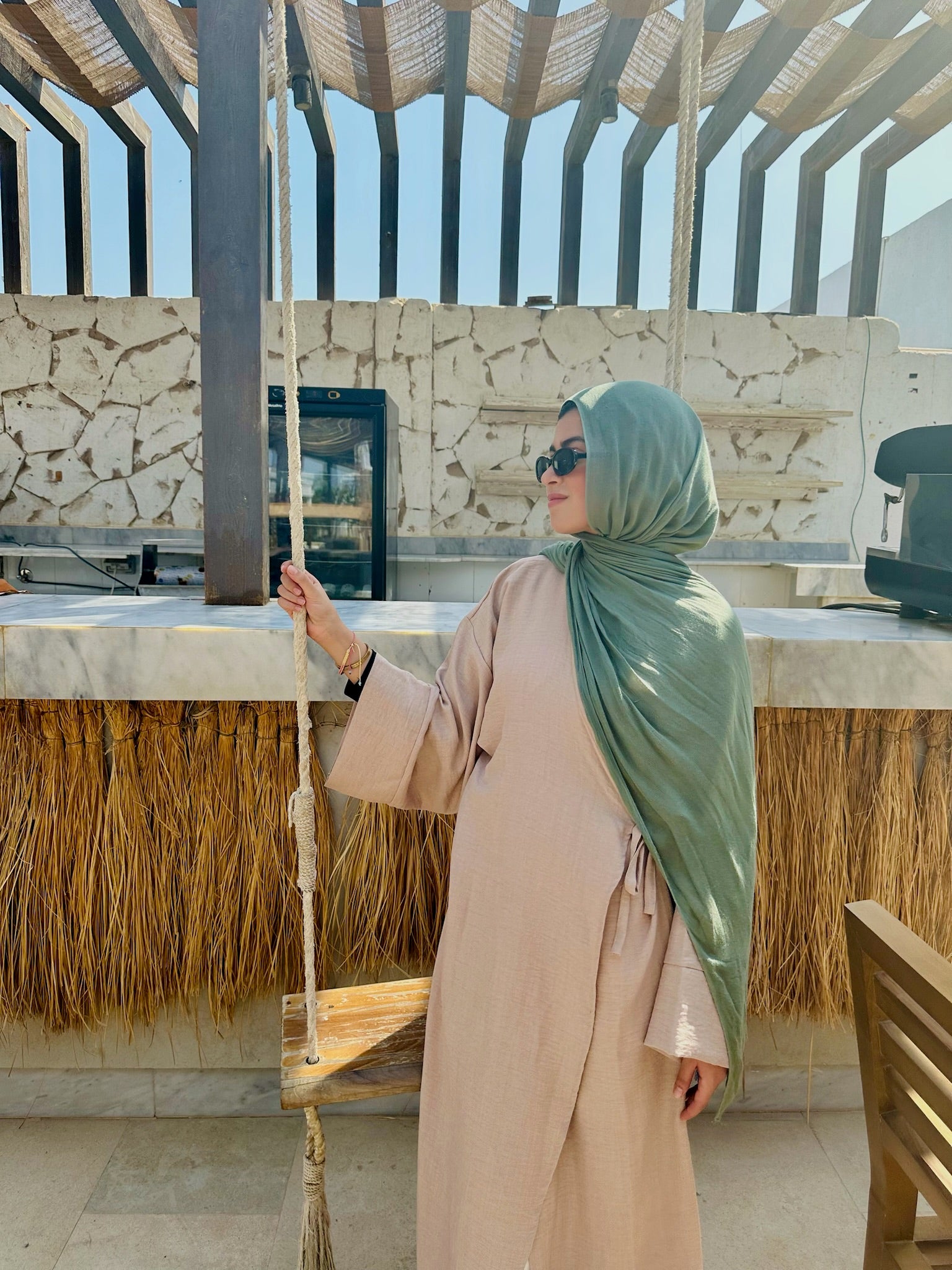 Nature Wrapped Dress -Beige