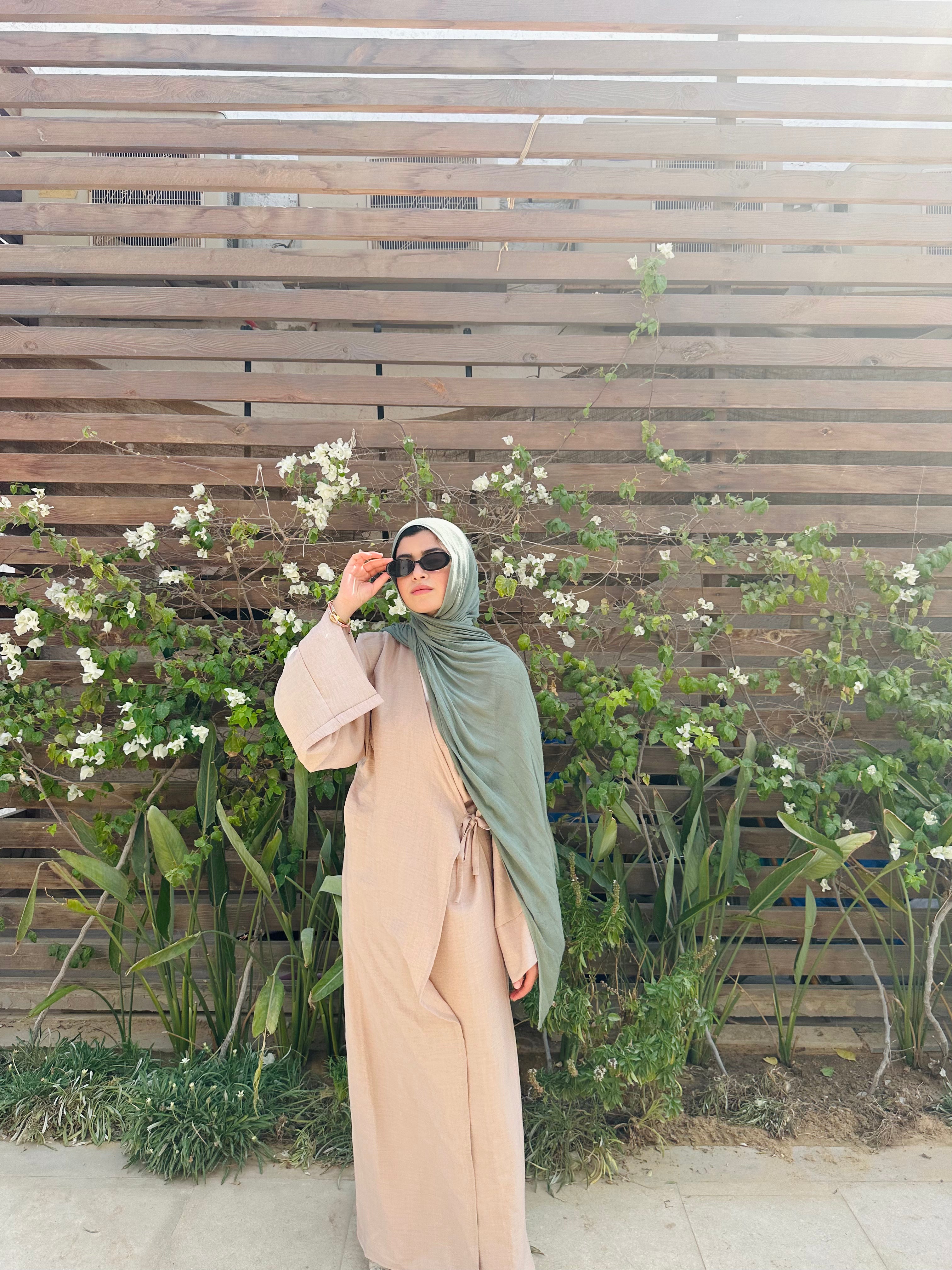 Nature Wrapped Dress -Beige