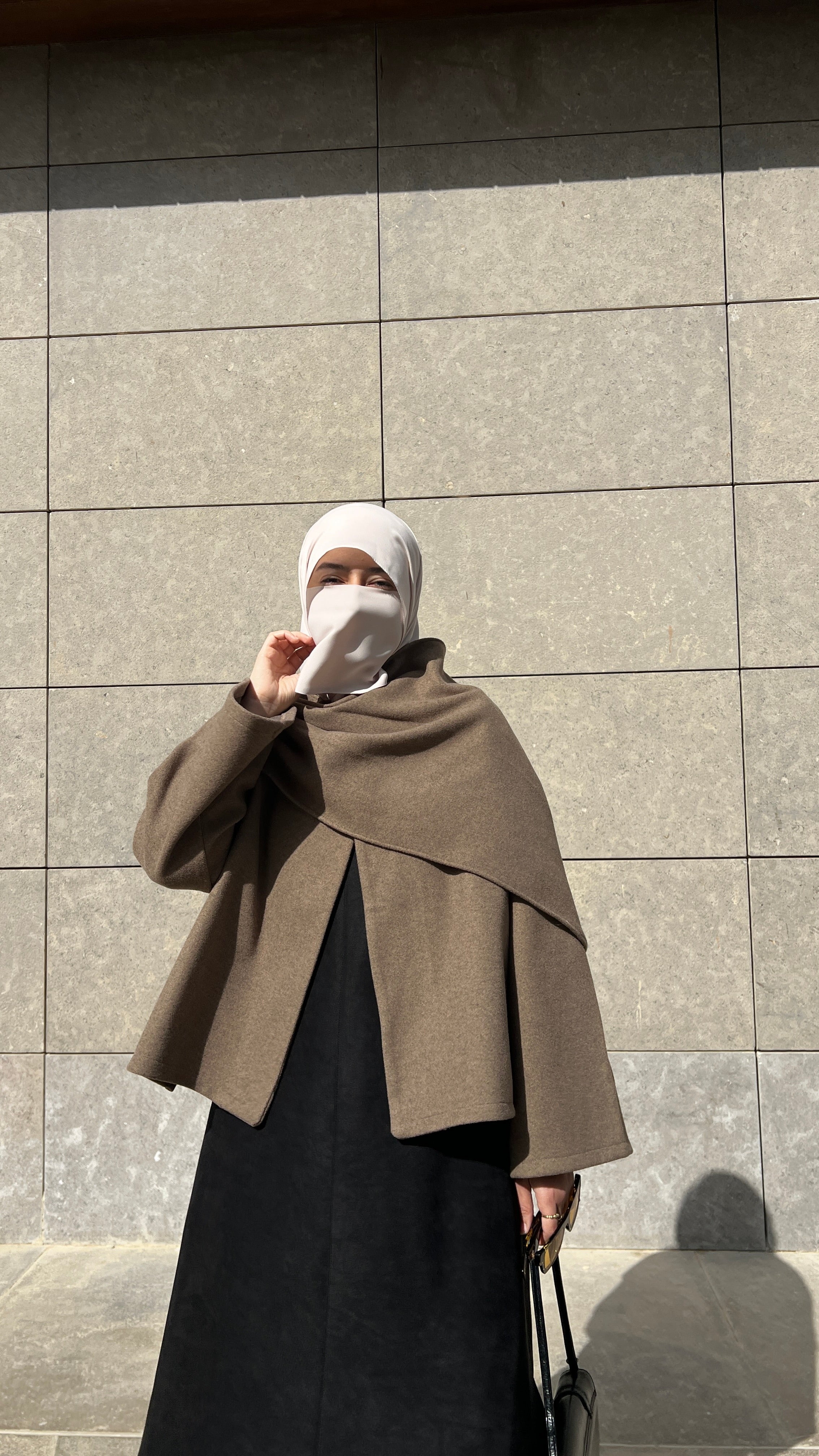 Nabeela Shawl Coat - Beige