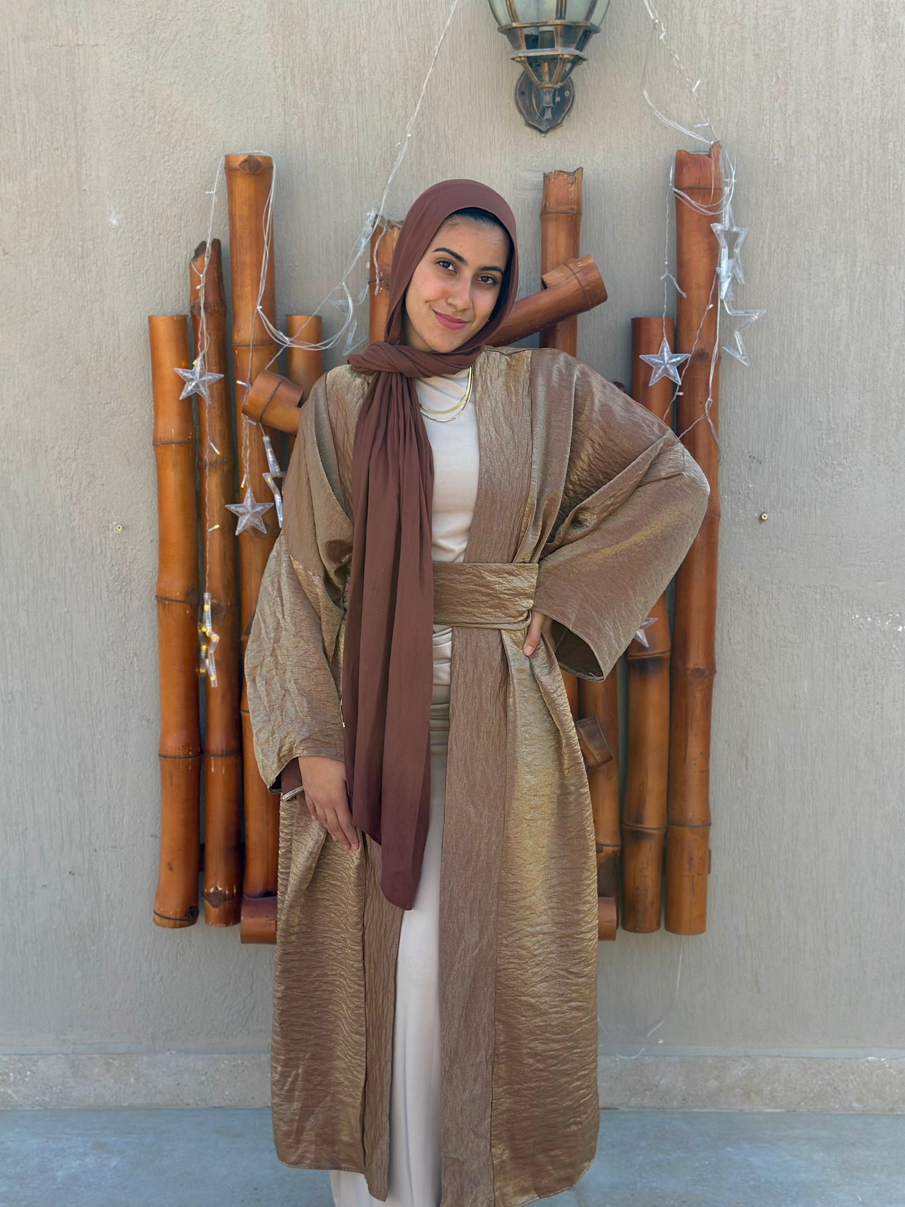 Shimmery Cardigan - Brown