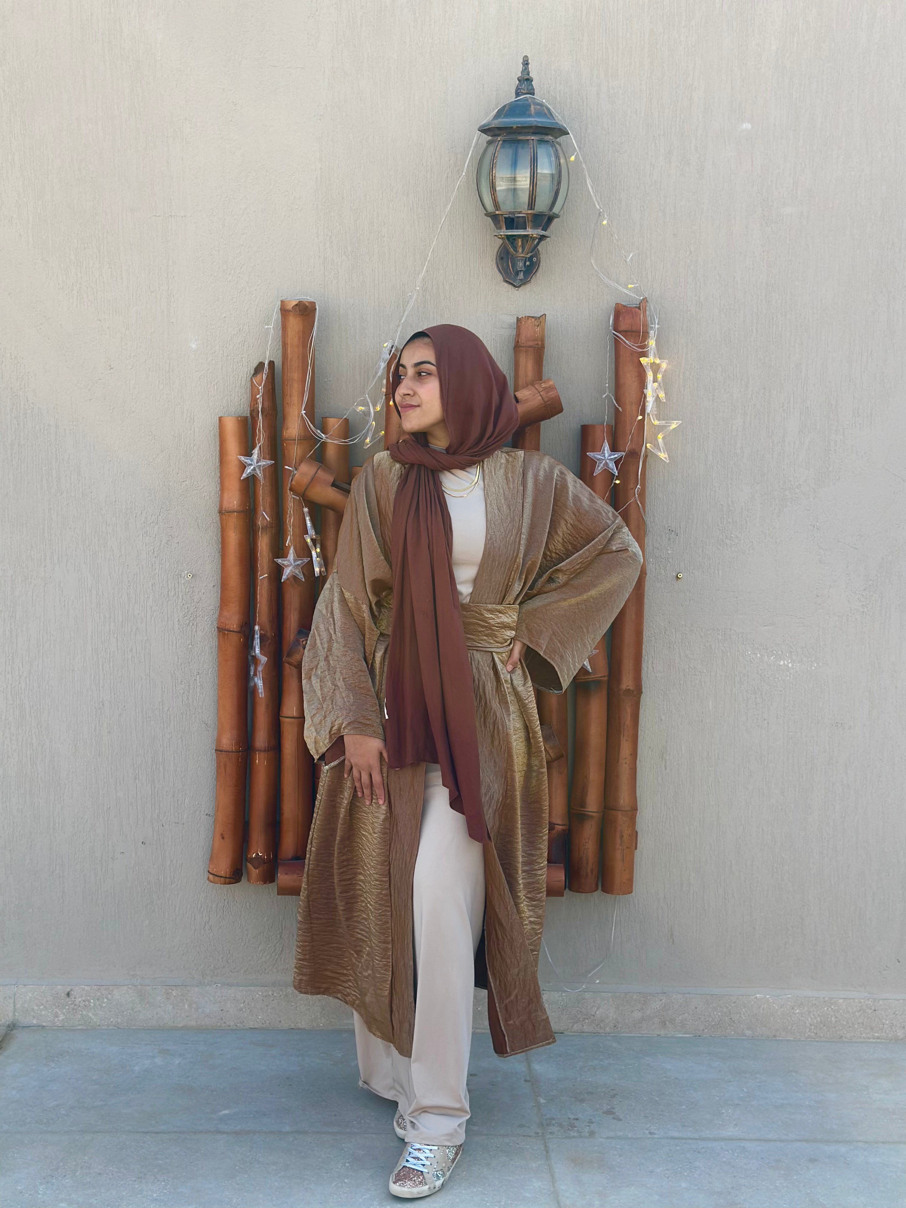 Shimmery Cardigan - Brown
