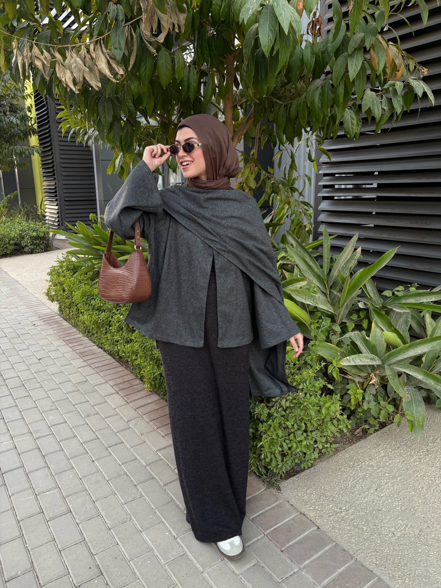 Scarf Coat - Grey