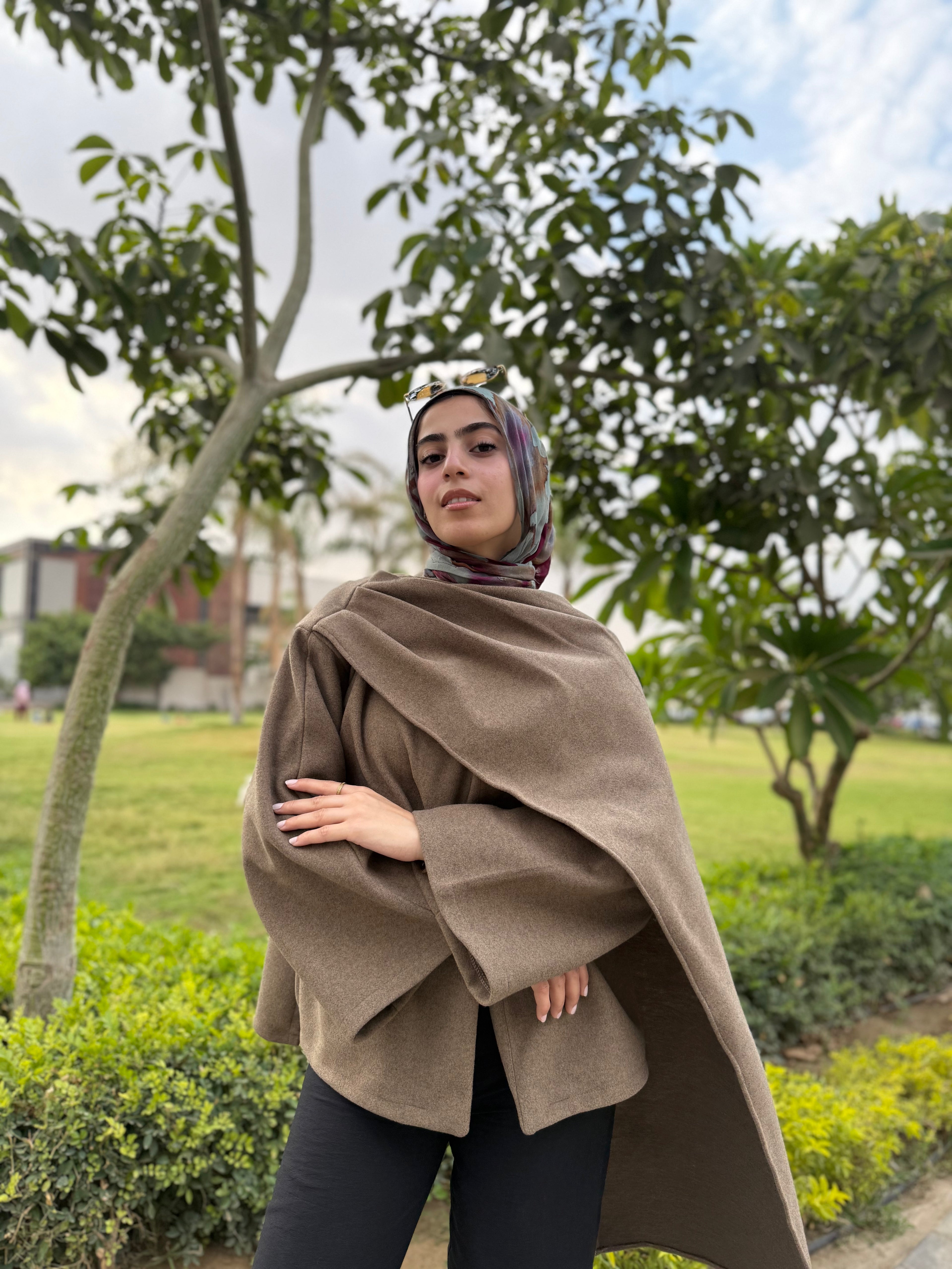 Nabeela Shawl Coat - Beige