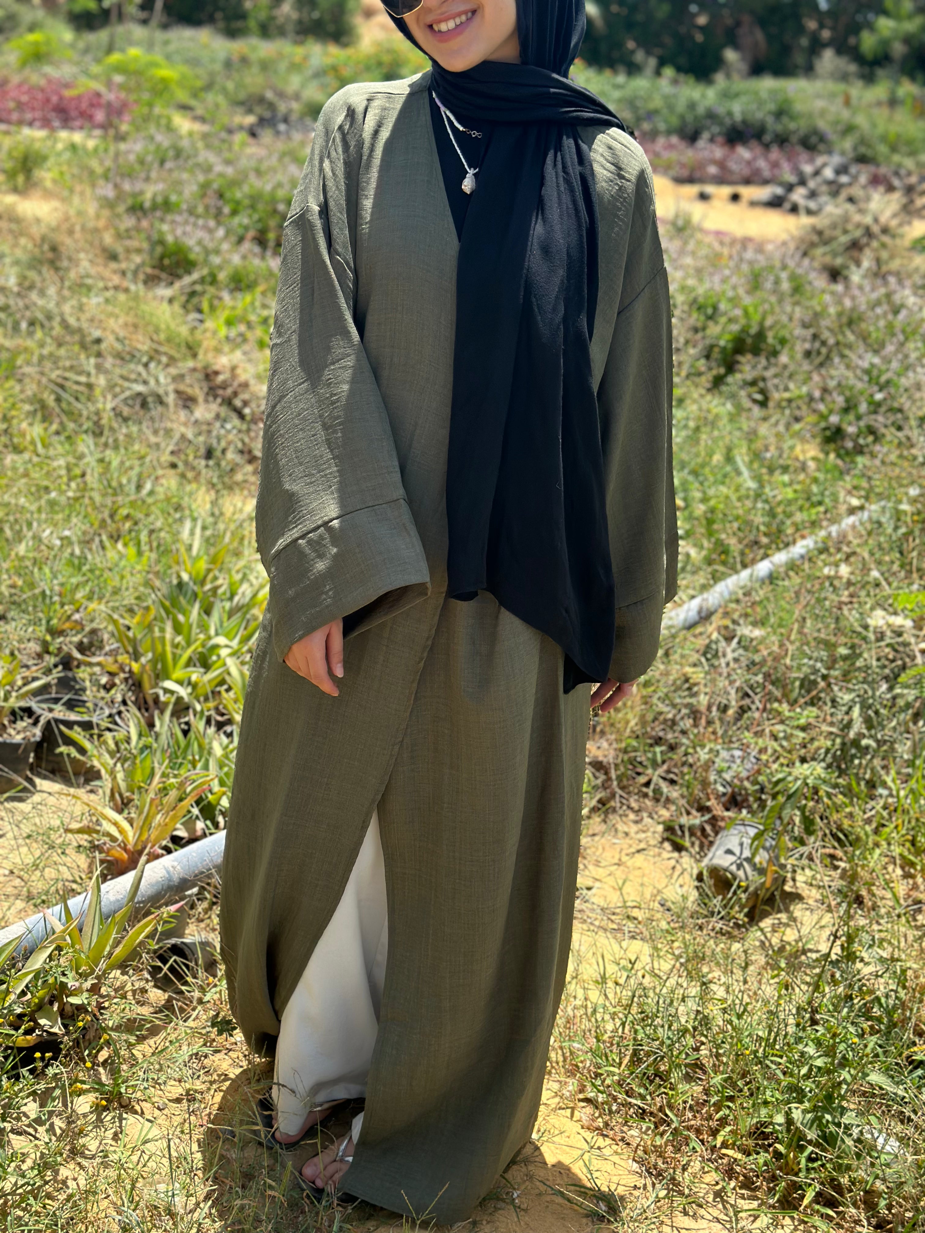 Nature Wrapped Dress - Dark Green